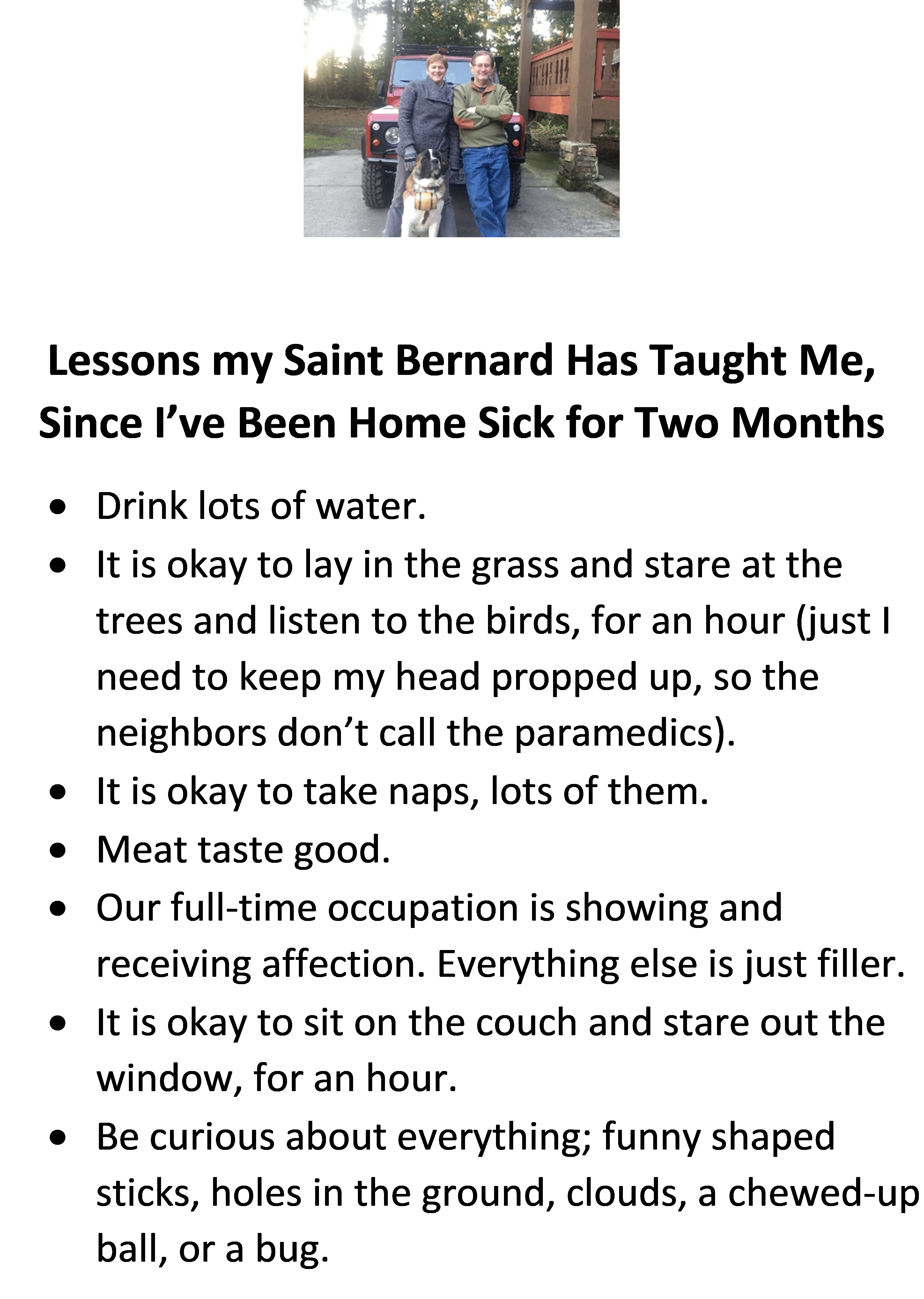 Lessons from Saint Bernard